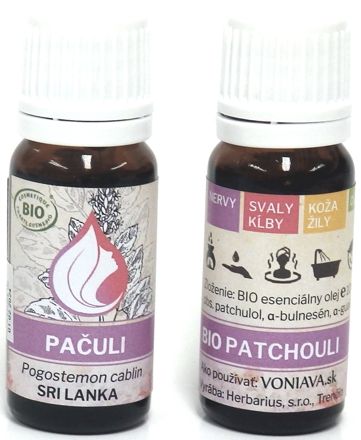 BIO Pačuli (Patchouli) , esenciálny olej 10 ml